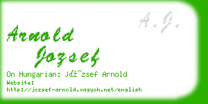 arnold jozsef business card